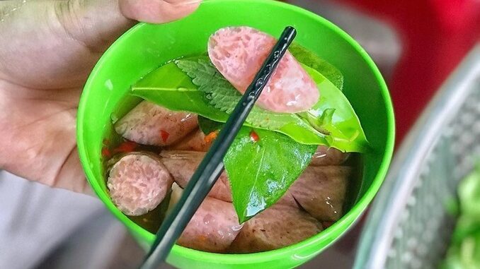 Vietnam, rolls, sour sausage, nem chua, cuisine, Hai Phong